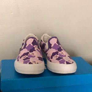 Purple rip n dip camo slip ons